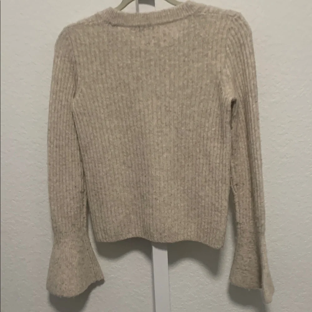 Madewell Cream Bell Sleeve Wool Blend Sweater Size XS - Picture 5 of 7